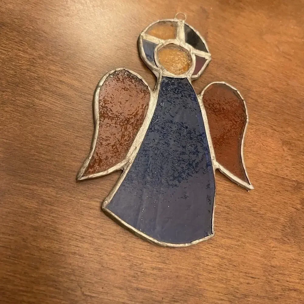 Vintage angel stained glass